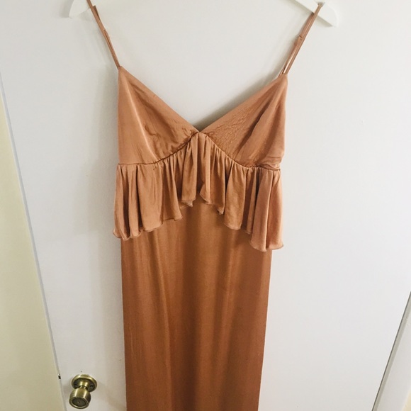 Champagne Ruffle Dress - Picture 3 of 5